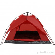 Camping Hiking Dome Tent for 3-Person Automatic Instant Setup Dual Layer with Shelter BYE